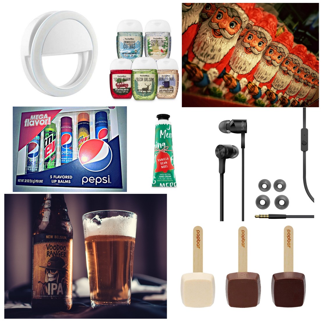 A collage of stocking filler ideas - part 1