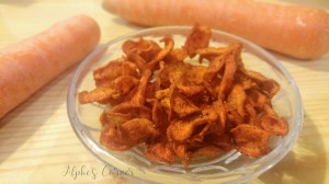 Carrot crisps on a plate