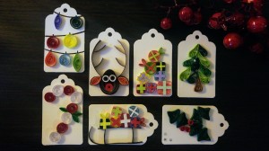 7 DIY handmade quilled Christmas gift tags