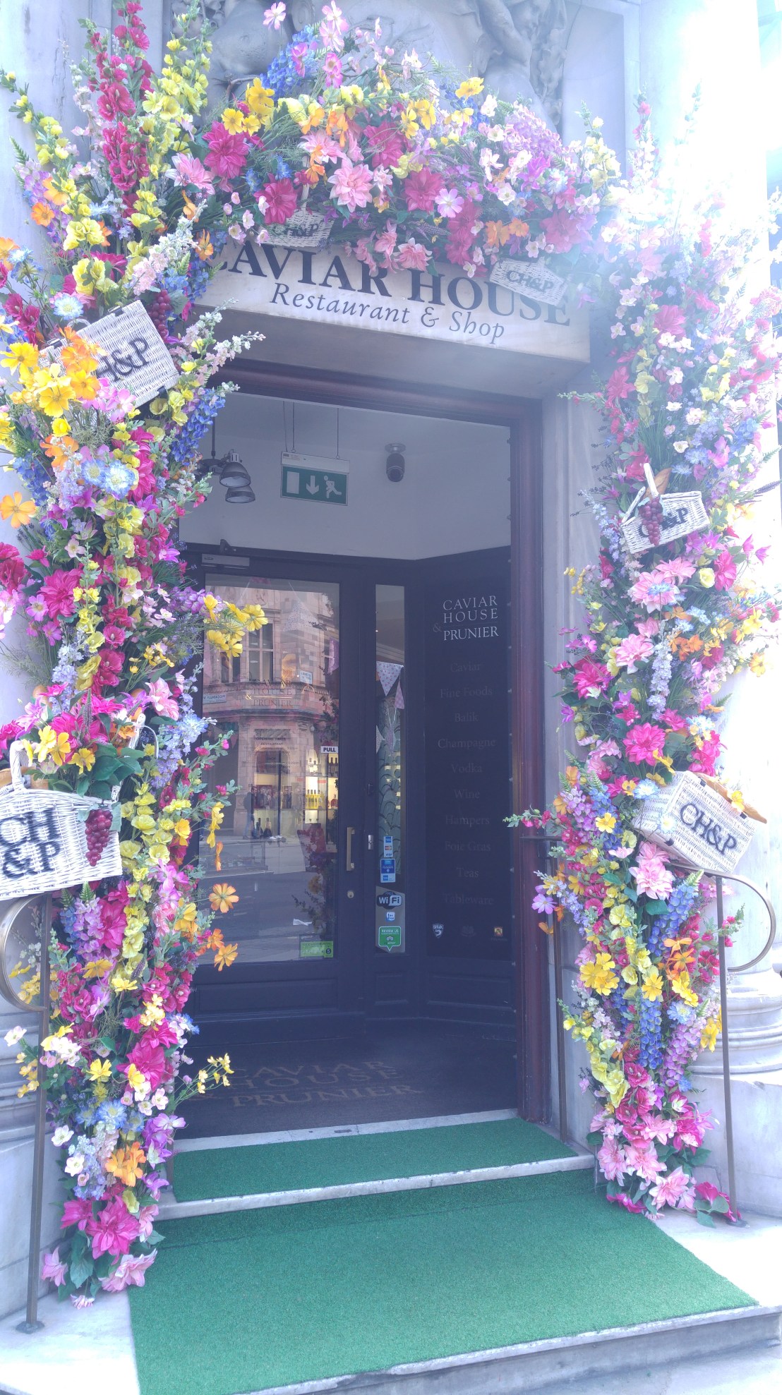 London trip - door with flowers