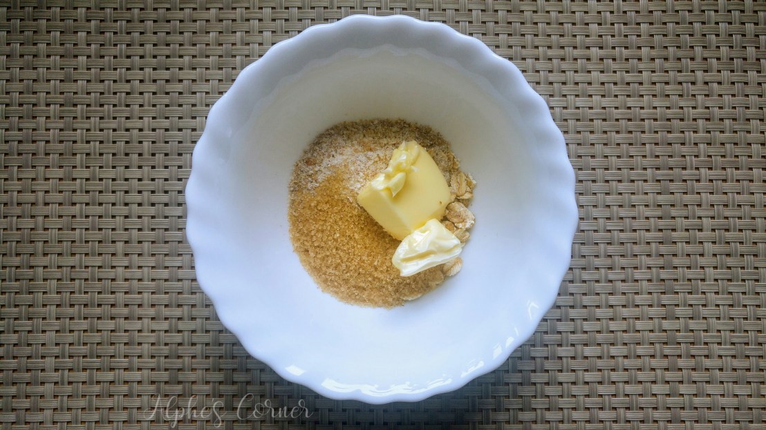 Apple crumble for one - ingredients for the crumble