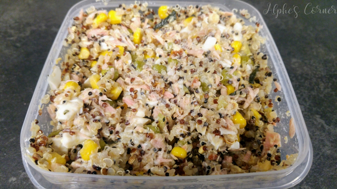 Healthy lunchbox - quinoa and tuna salad