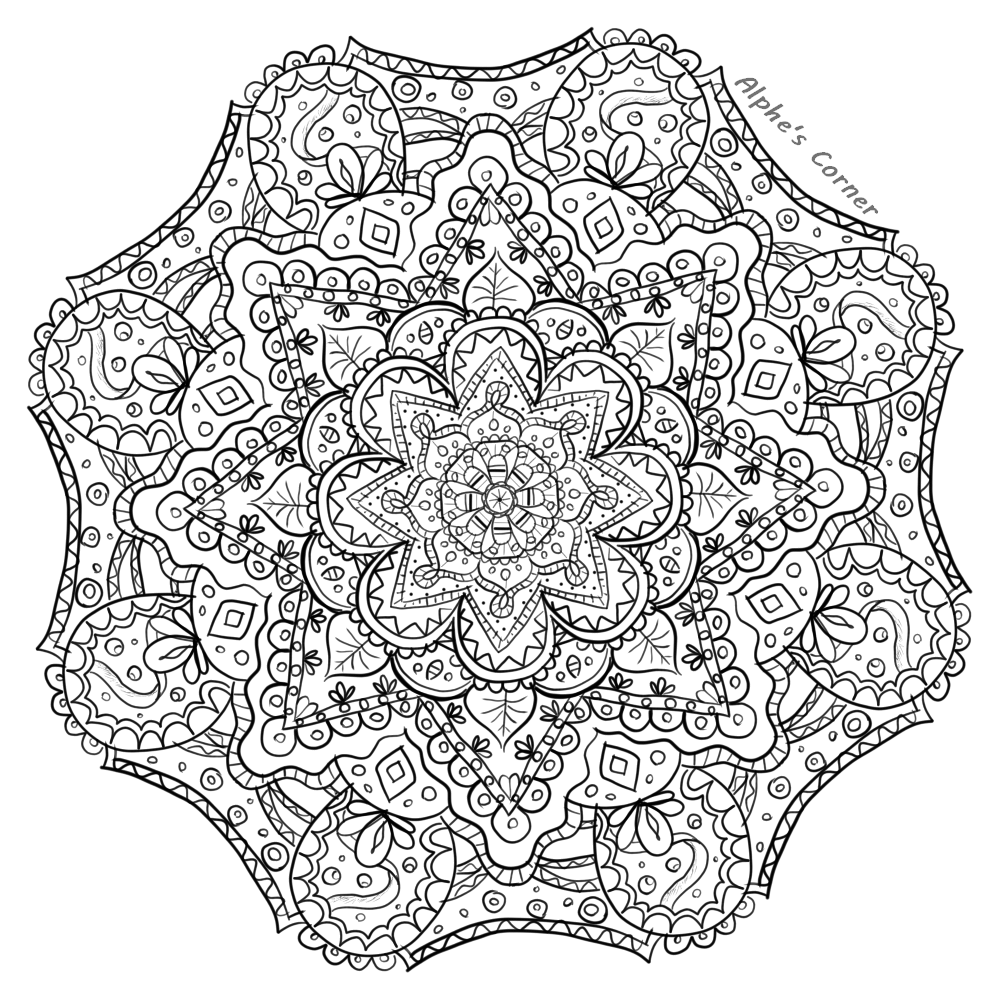 Mandala colouring page 1