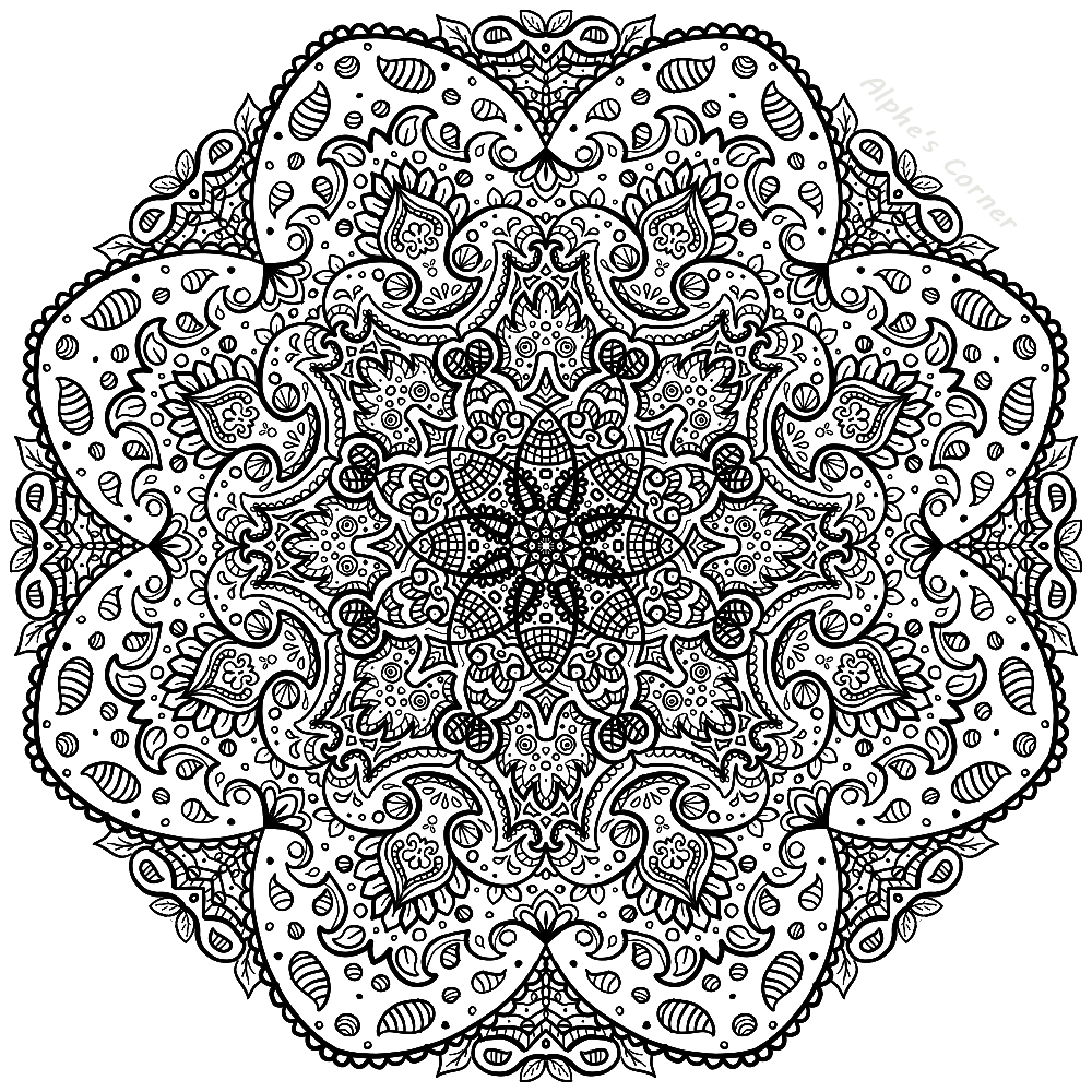 Mandala colouring page 3
