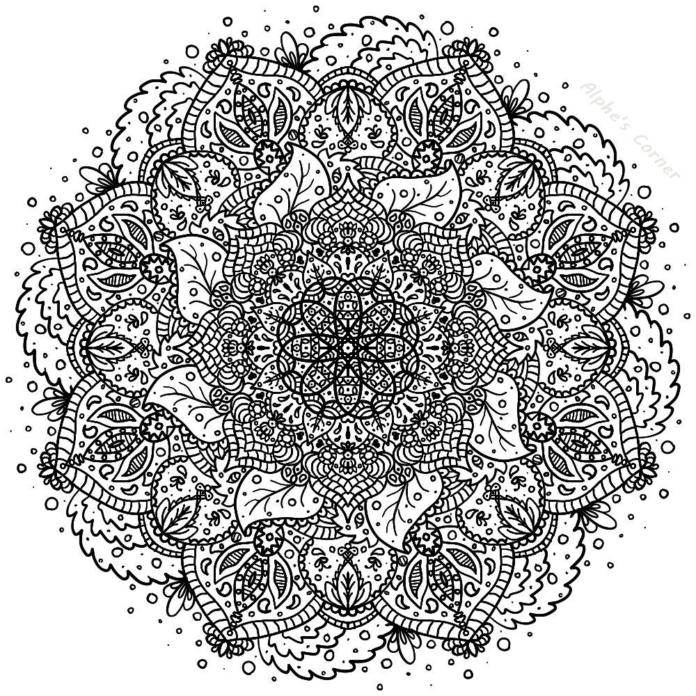 Mandala colouring page 4