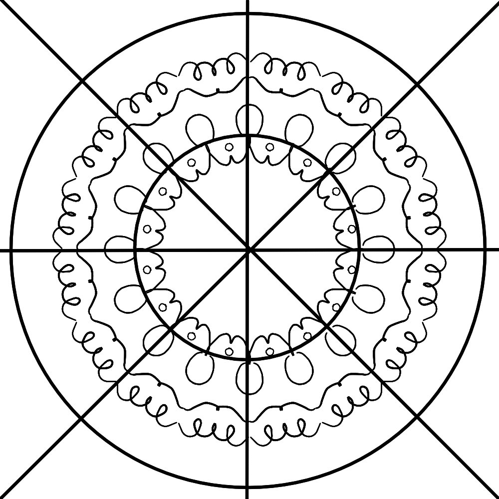 Mandala drawing step 2