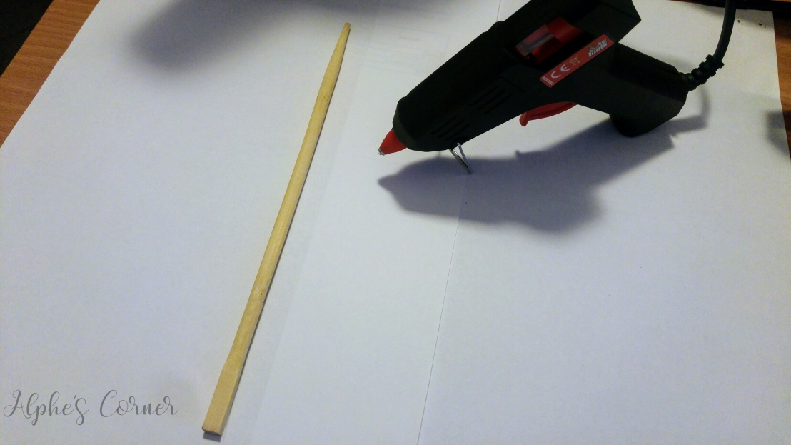 DIY Harry Potter wand - a stick and a hot glue gun