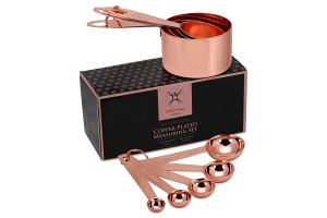 Rose gold kitchen accessories - measuring cups and spoons