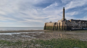 The lighthouse in Margate with low tide