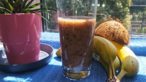 Summer smoothie in a glass