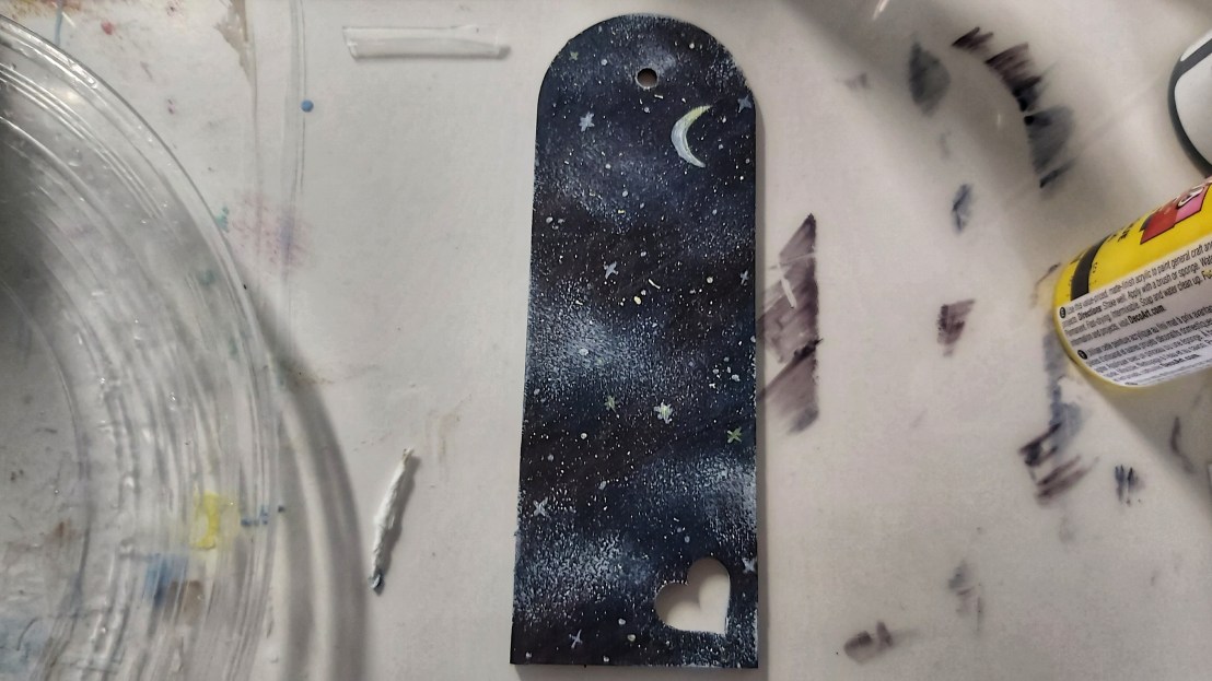 Midnight wooden bookmark