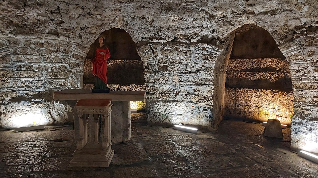 The crypt of Diocletian's Palace in Split, Croatia