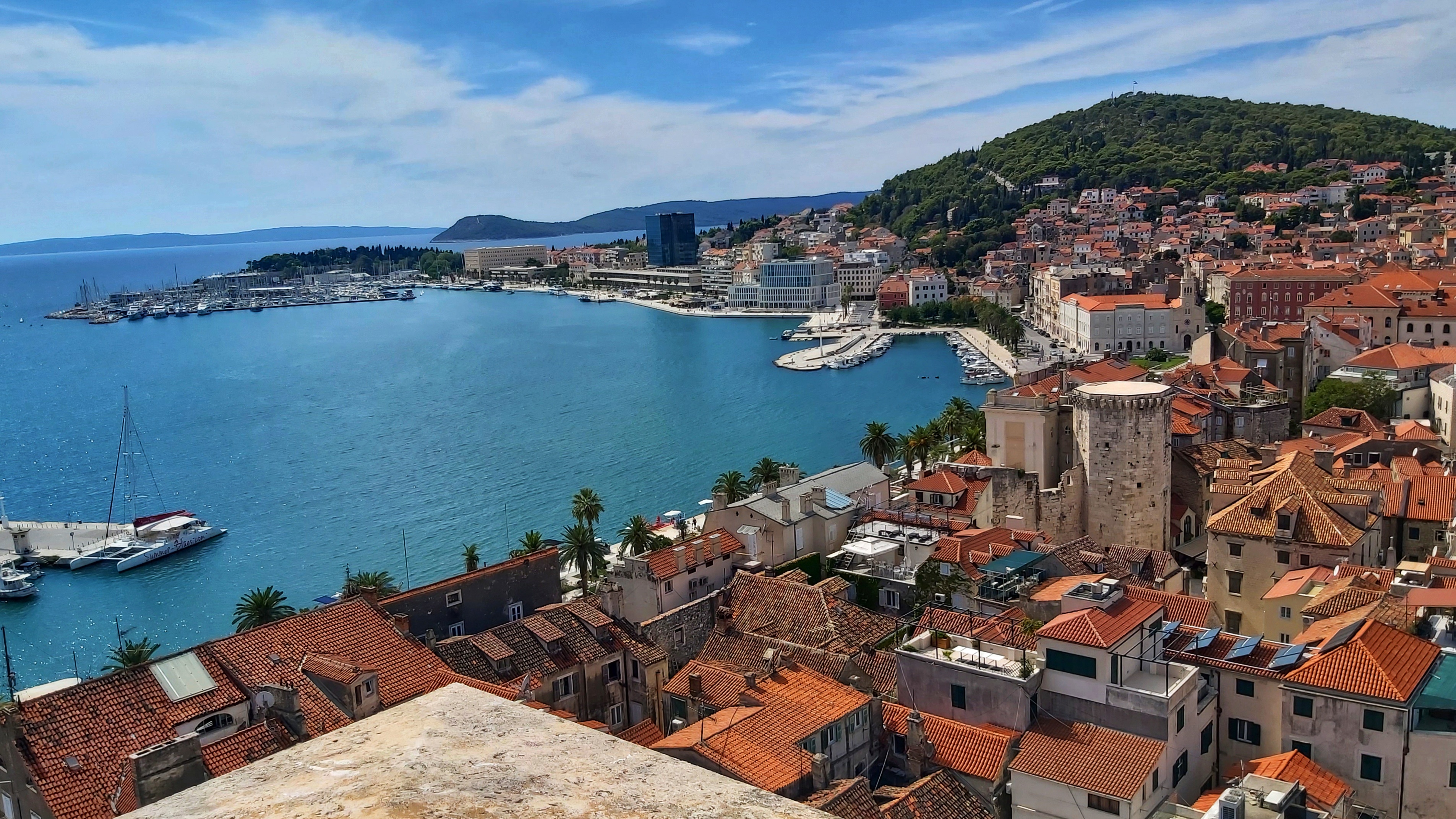 View from the tower of Diocletian's Palace in Split, Croatia