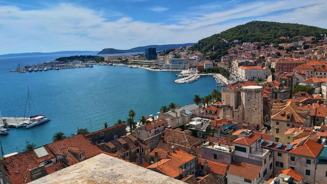 View from the tower of Diocletian's Palace in Split, Croatia