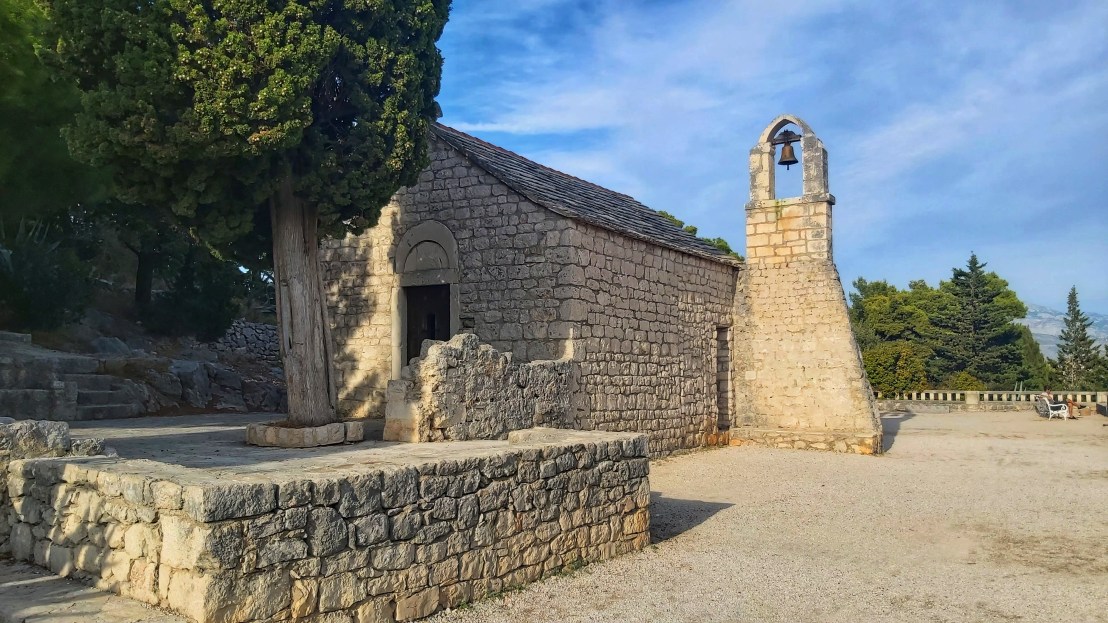 13th century church in Park Suma Marjan in Split, Croatia