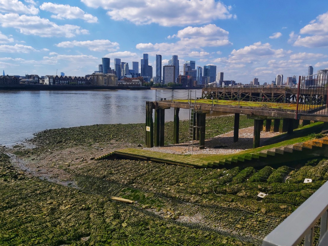 Thames Bank and Old Pier in Greenwich