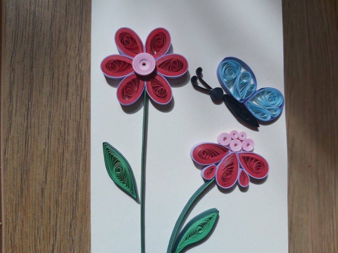 Cards 2022 - Quilling Flower and Butterfly