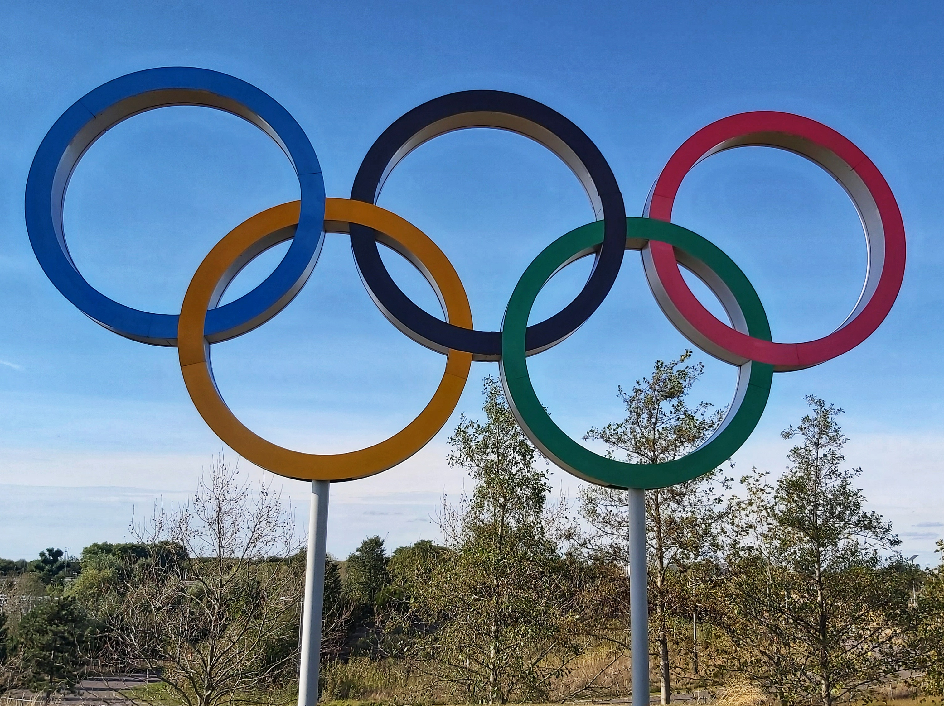 London Parks - Queen Elizabeth Olympic Park - Olympic Rings