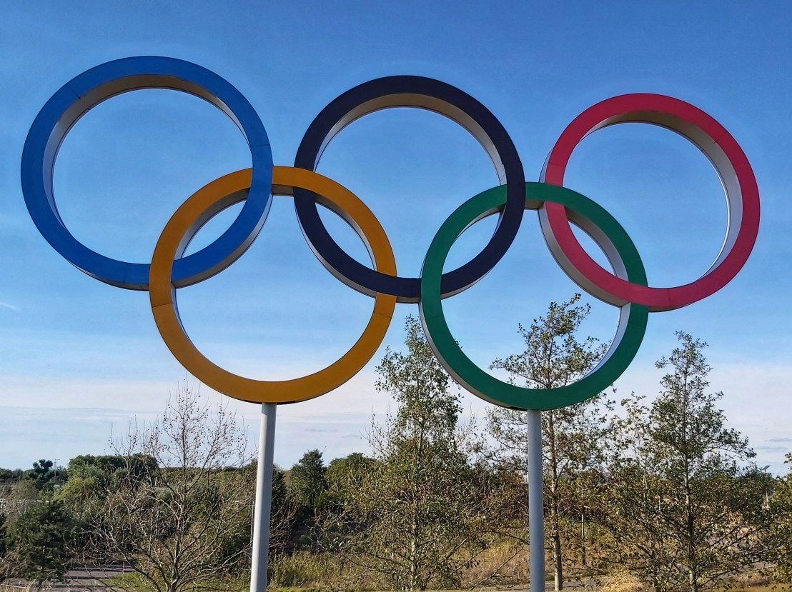 London Parks - Queen Elizabeth Olympic Park - Olympic Rings