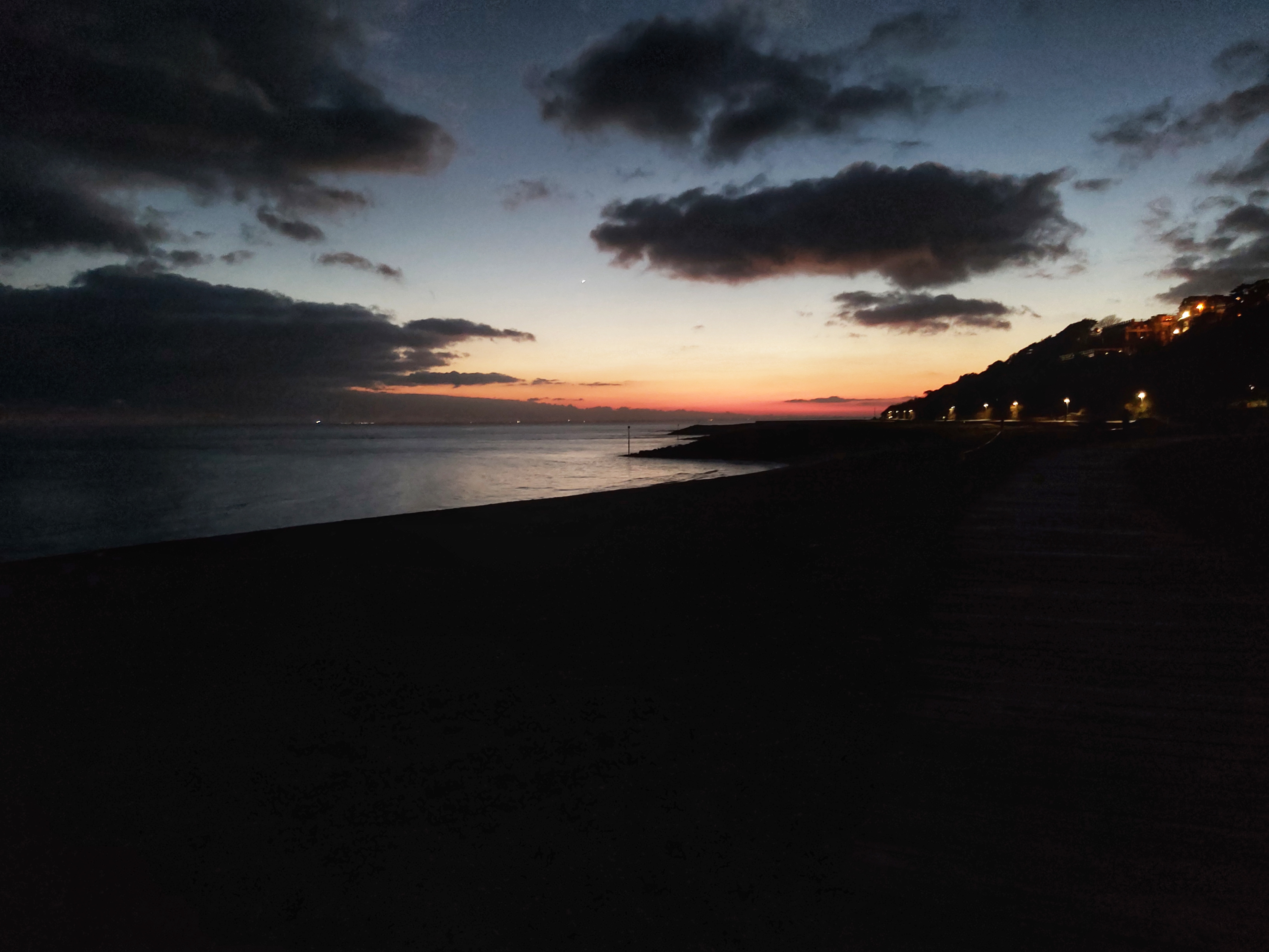 Folkestone beach sunset