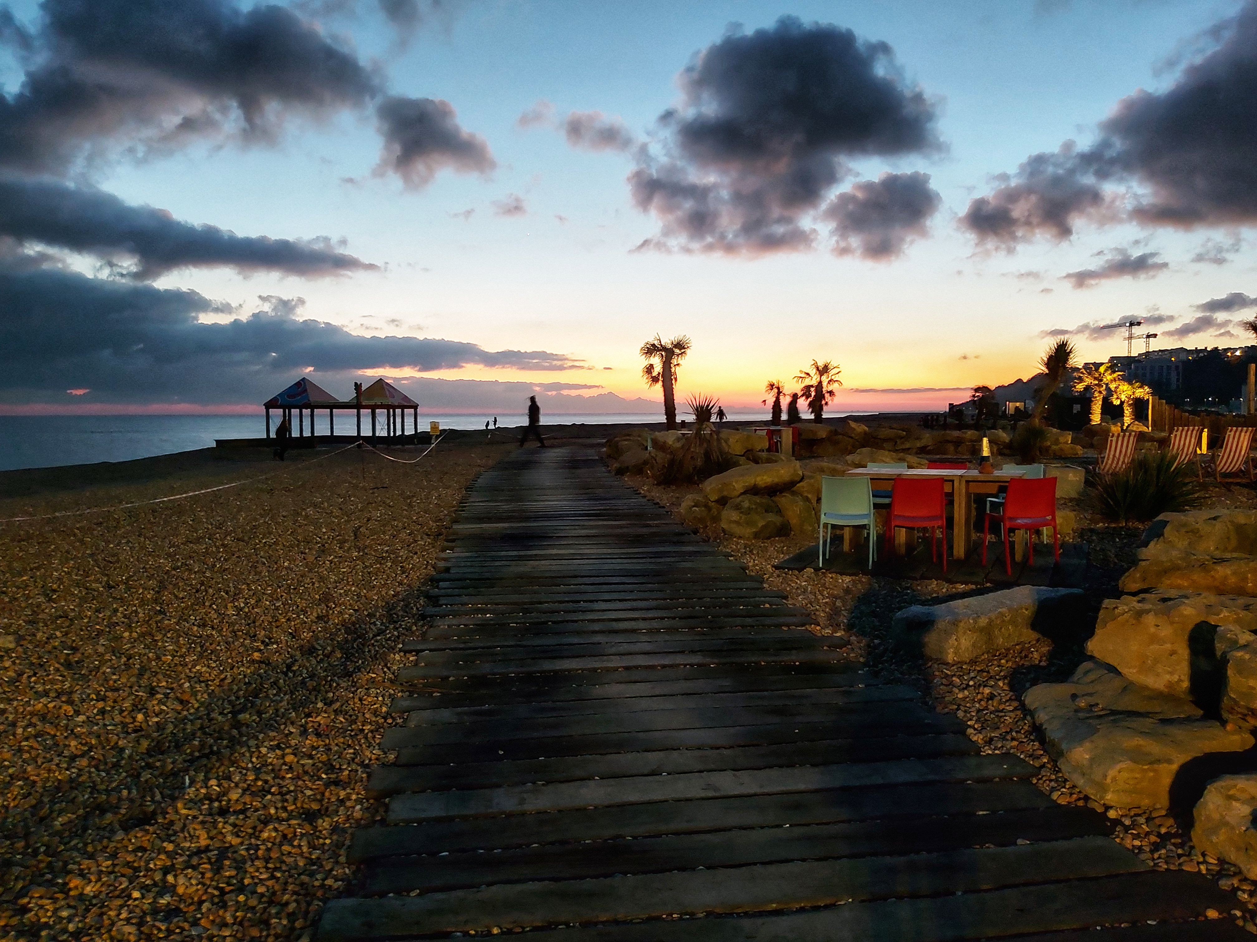 Folkestone beach sunset