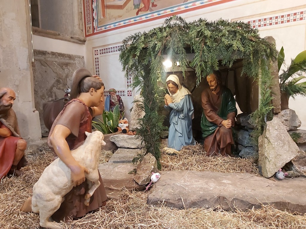 Nativity scene in Rochester Cathedral.