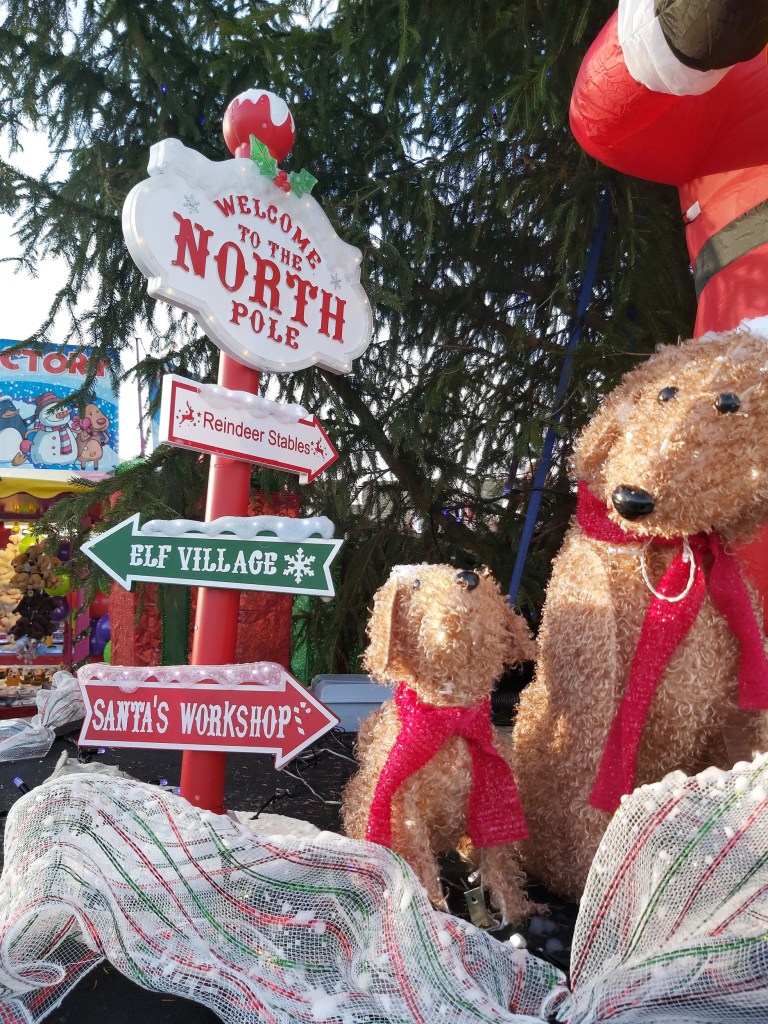 Rochester Christmas Market. Sign to the North Pole.