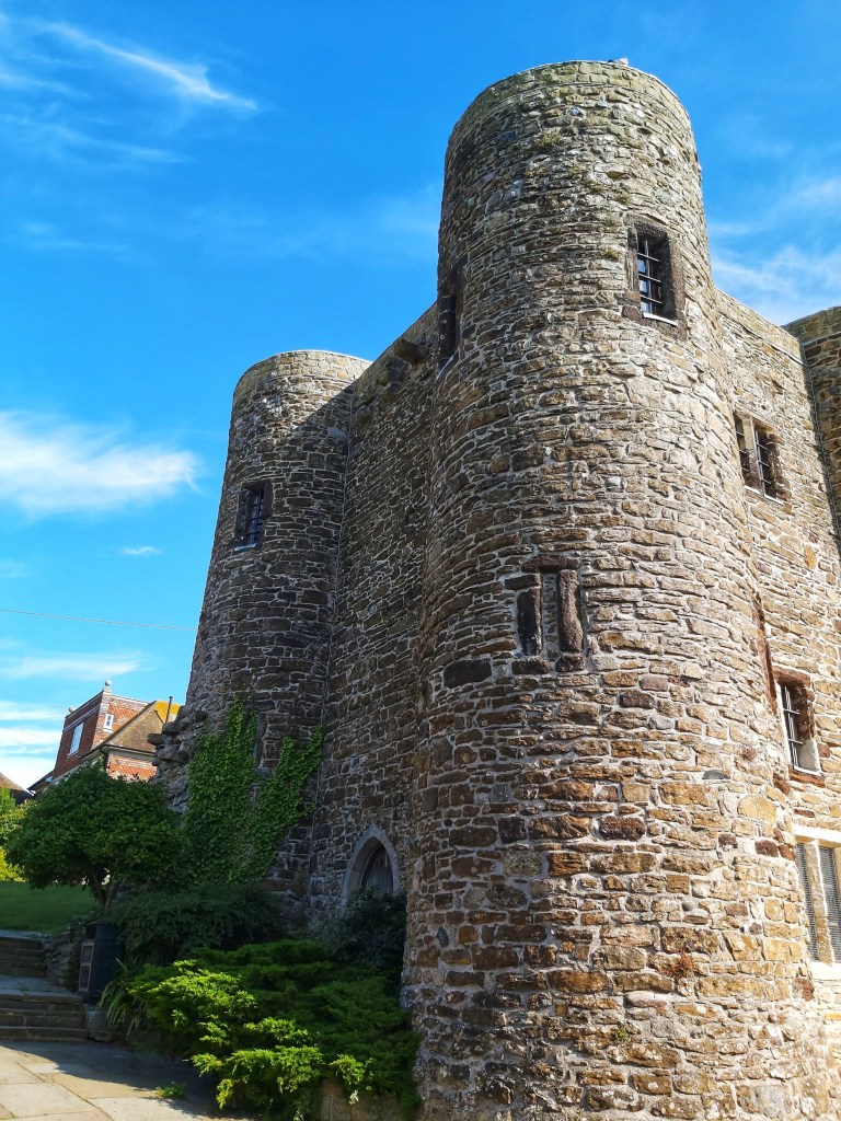 Rye Castle Museum. An old building of Rye Castle, built of stone.