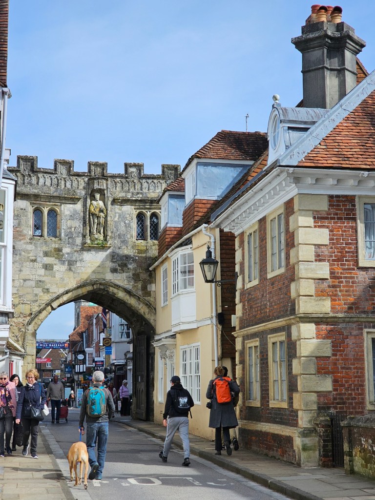 The gate between the Salisbury Cathedral Close and Salisbury High Street.