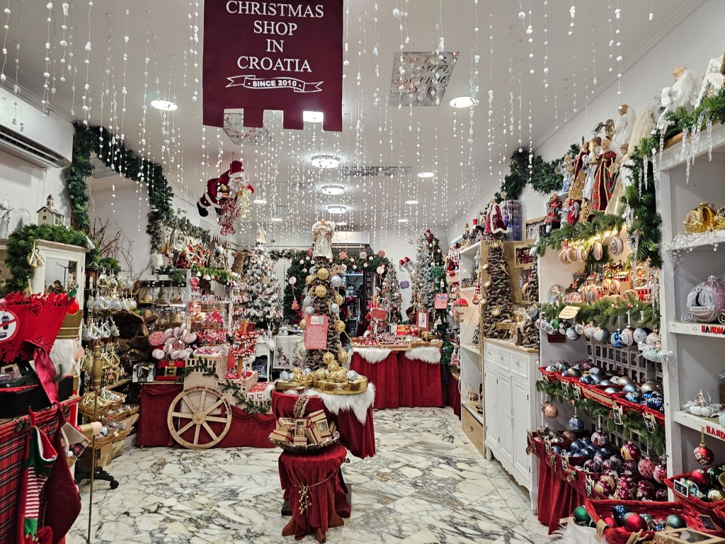 An all year Christmas shop in Dubrovnik, Croatia