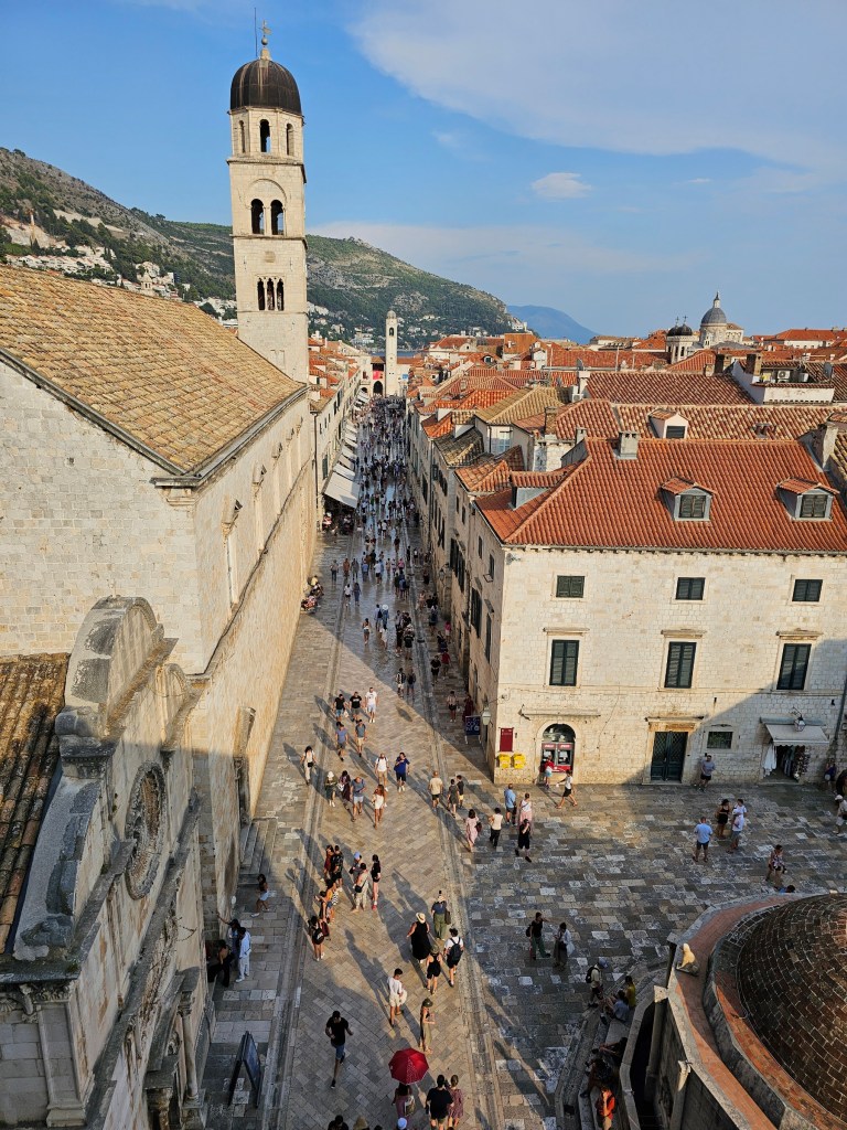 The Old Town of Dubrovnik, Croatia, viewed from the City Walls