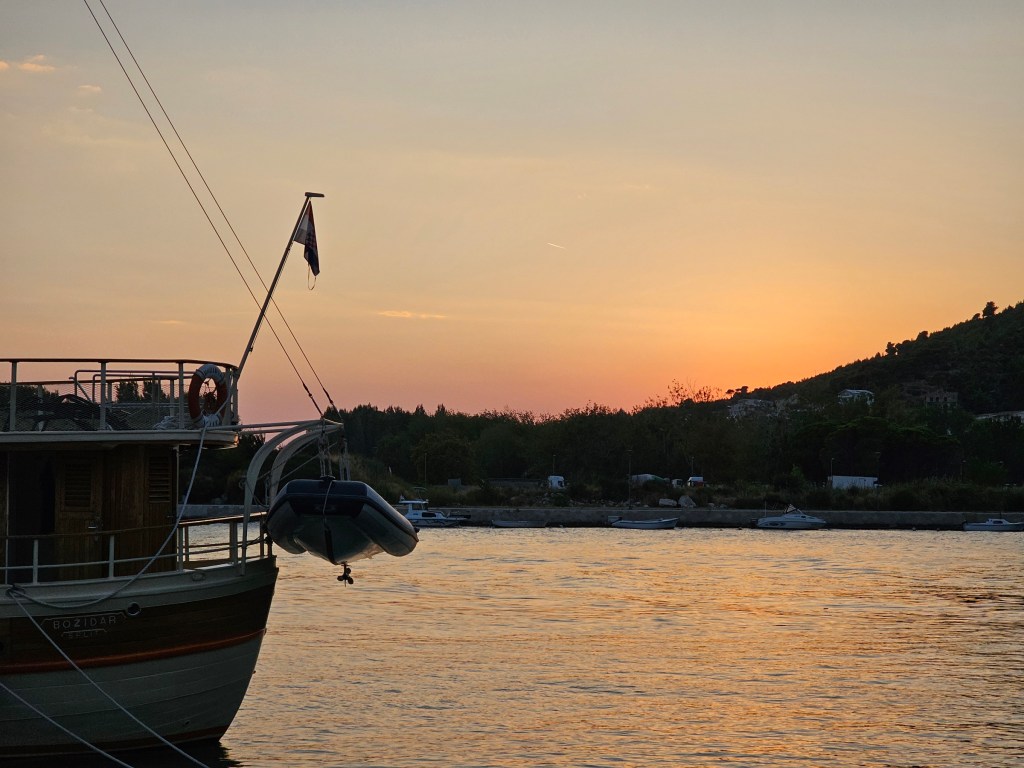 Sunset in Omiš, Croatia.