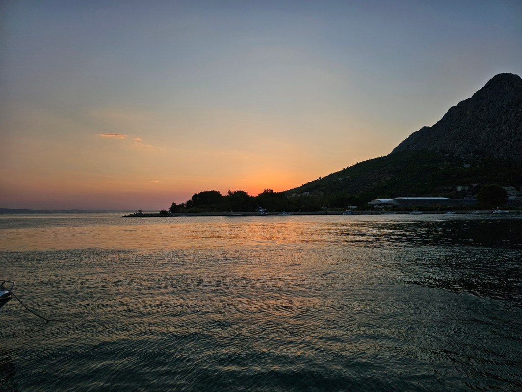 Sunset in Omiš, Croatia.