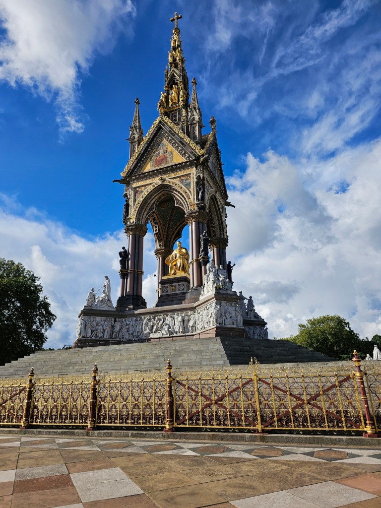 Albert Memorial in Kensington Gardens, London.