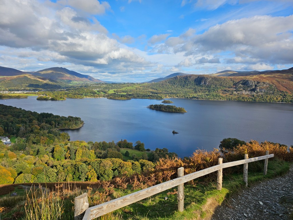 A view of Derewent Lake during a hike on Catbells.