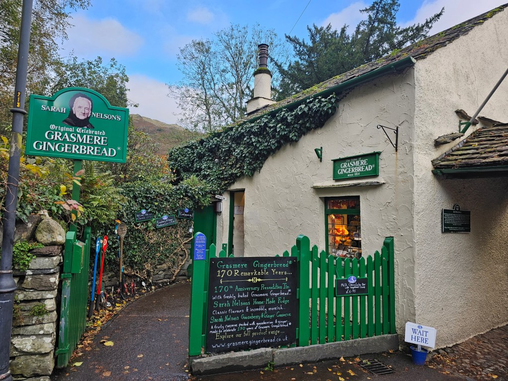 Gingerbread house in Grasmere, England - the home of Sarah Nelson's Grasmere Gingerbread.