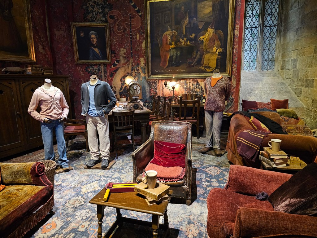 Gryffindor common room at the Harry Potter Warner Bros Studio, London.