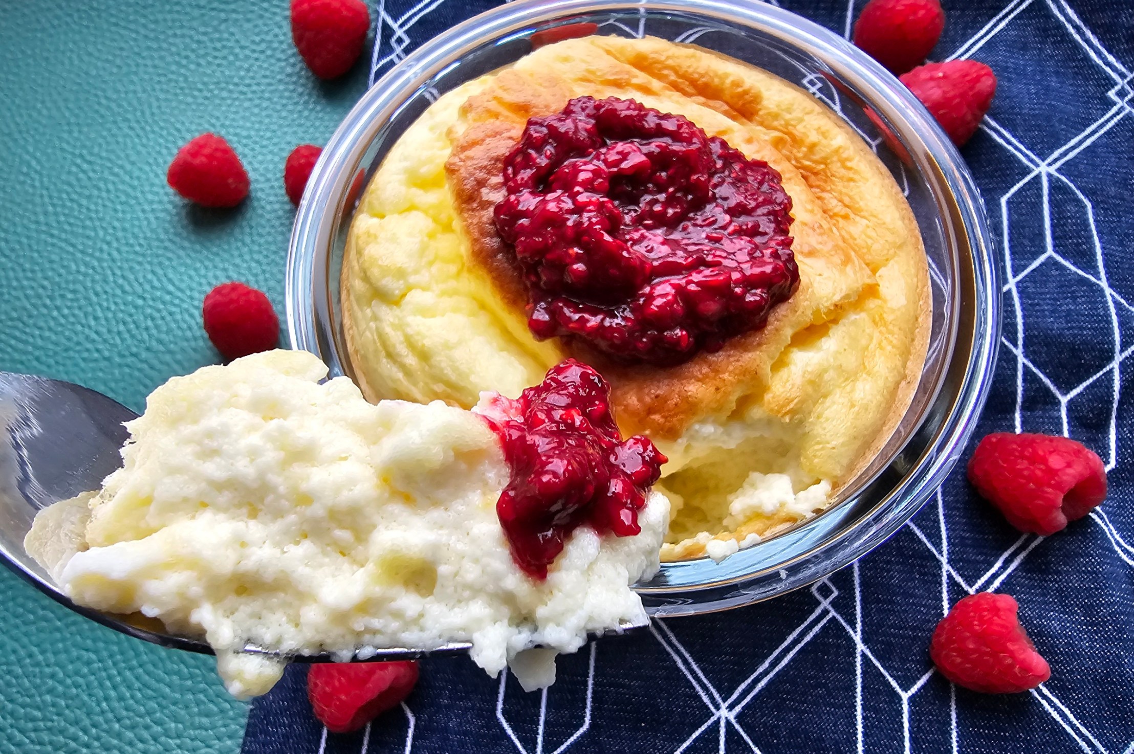 Raspberry Cheesecake Souffle Recipe [High Protein, Under 400 kcal ...