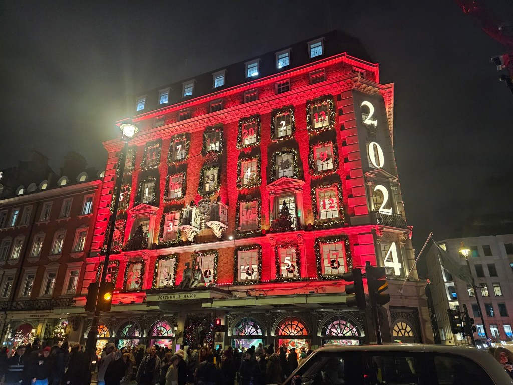 Fortnum & Mason store building turned into an advent calendar.