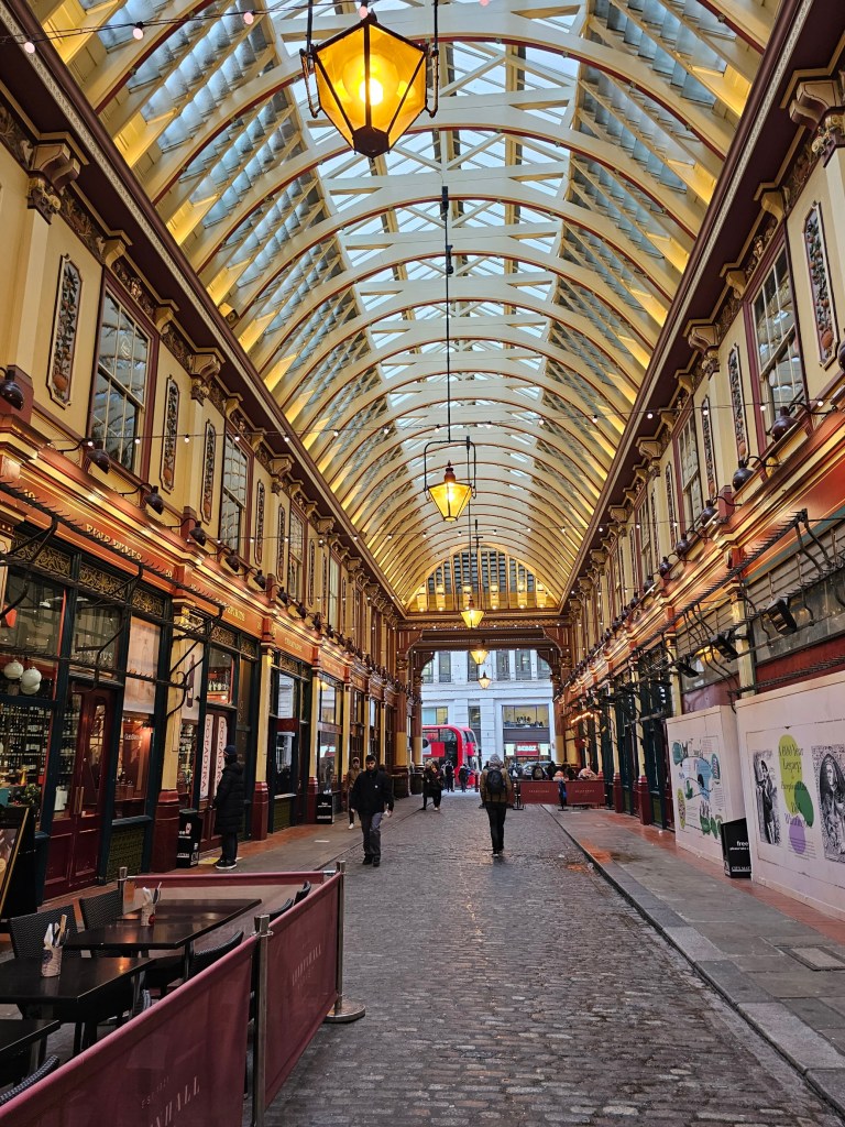 Victorian Leadenhall Market in the City of London