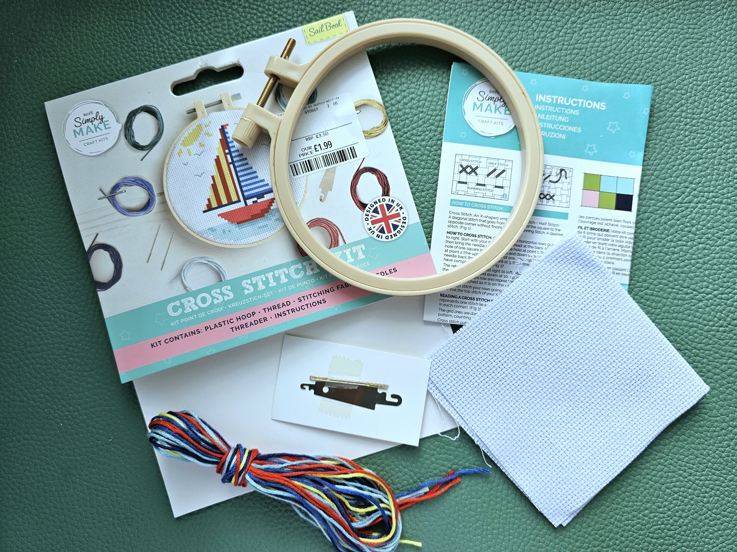 DIY Mini Cross Stitch Kit – Sailboat – Alphe's Corner