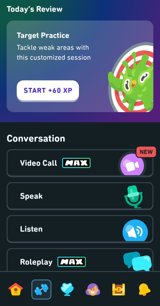 Super Duolingo section