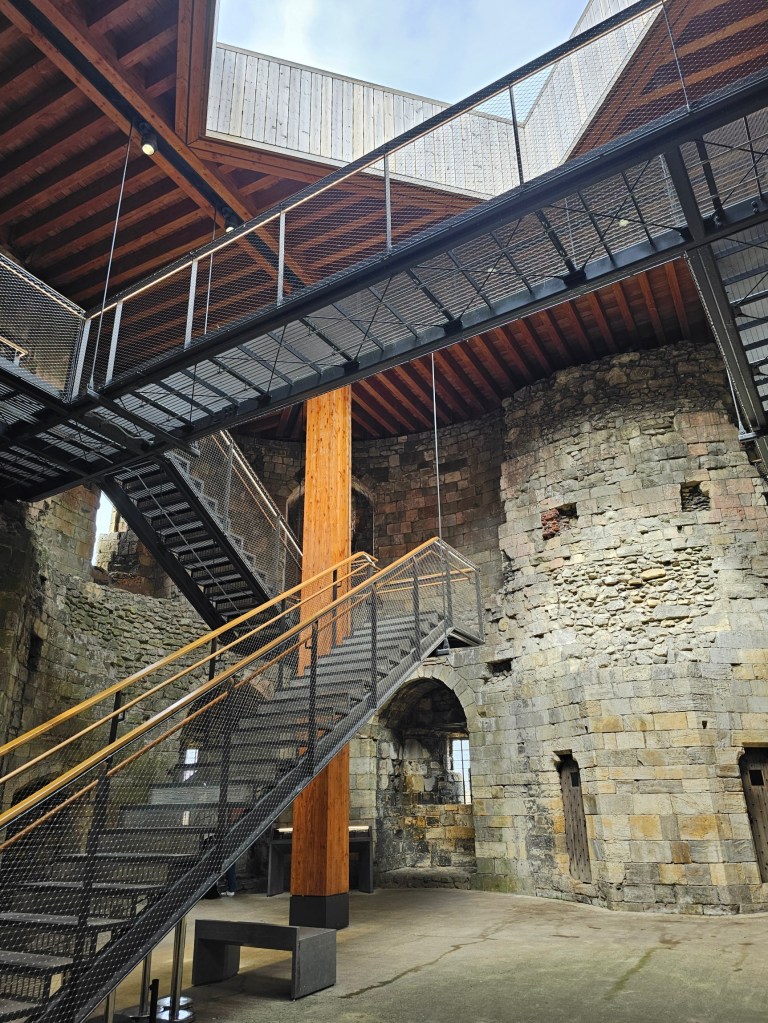 The inside of Clifford's Tower in York, England