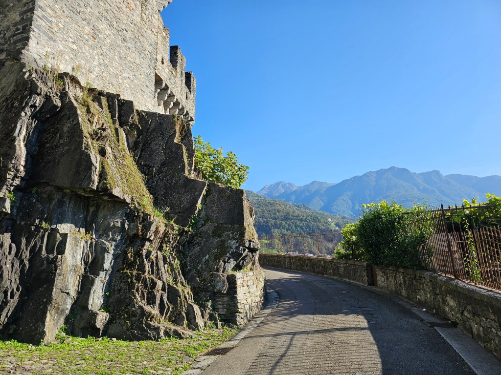 A path to the Grand Castle in Bellinzona, Switzerland