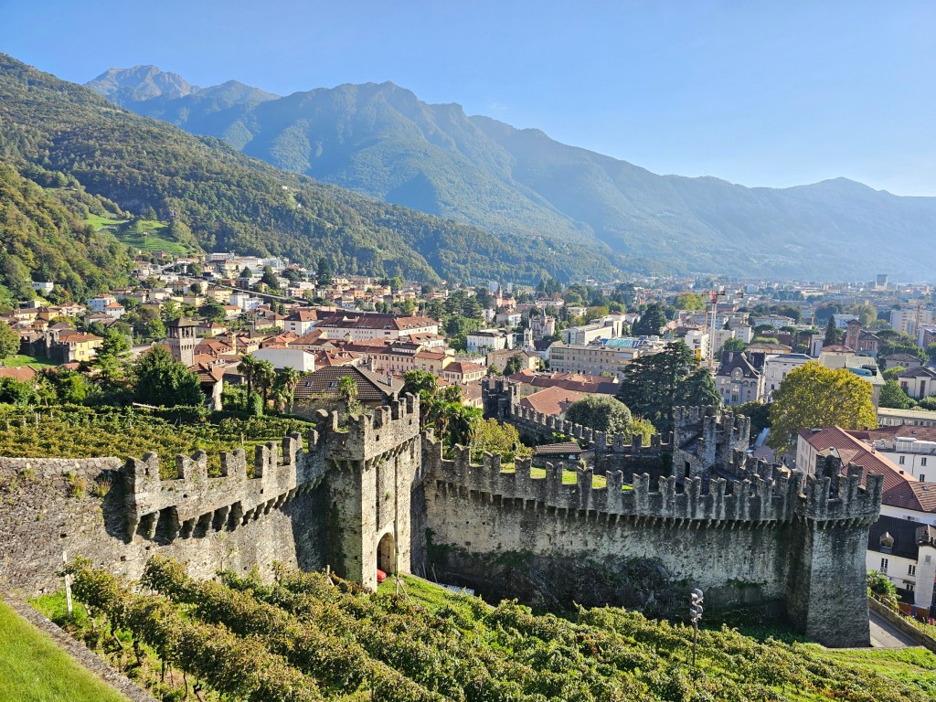 A view from the Grand Castle in Bellinzona, Switzerland
