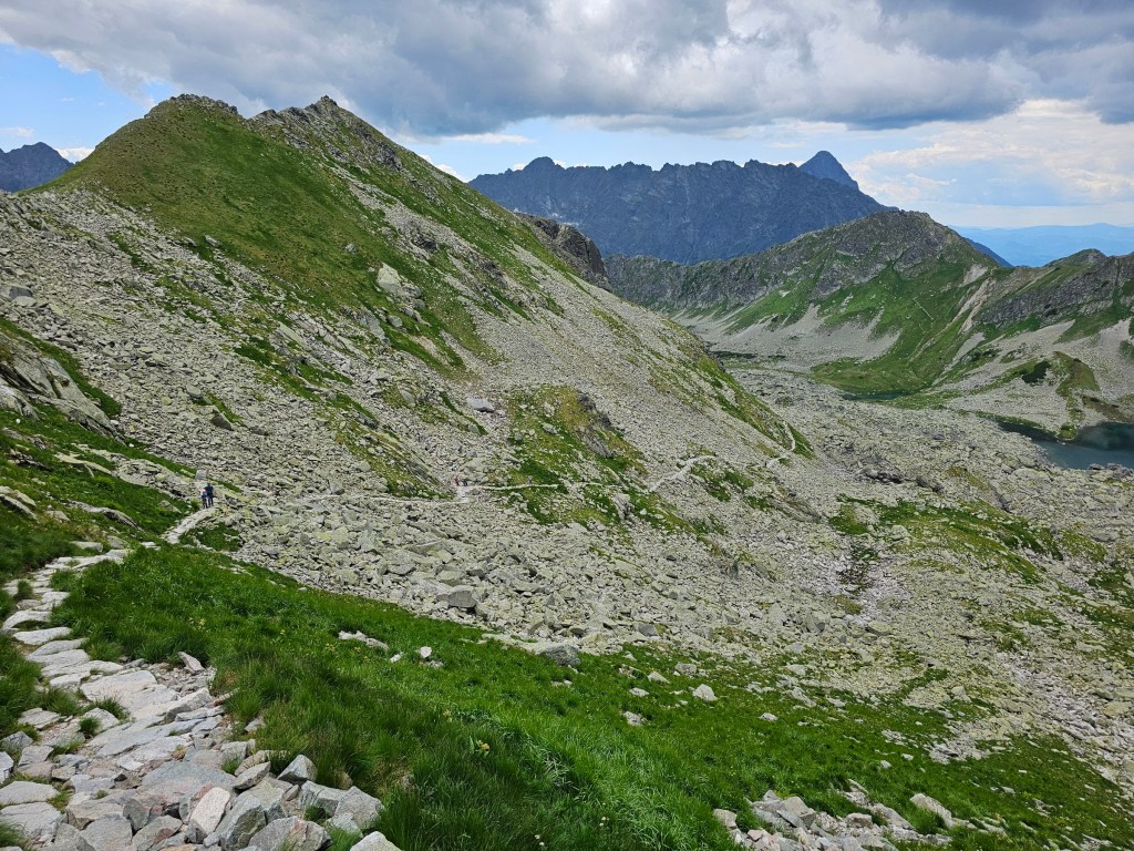 The view of the trail from Dolina 5 Stawow to Zawrat