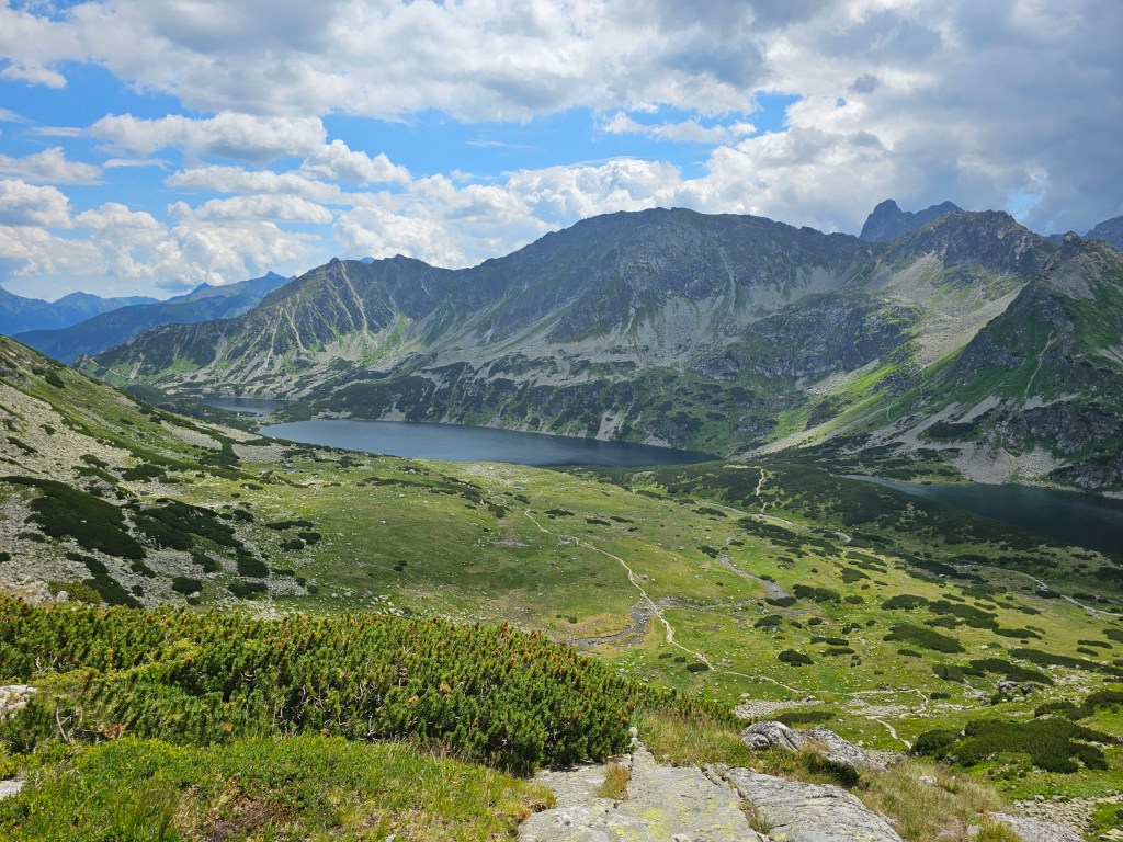 The view of the trail from Dolina 5 Stawow to Zawrat