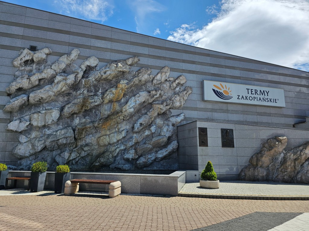 The outside of Termy - a complex of swimming pools and hot springs in Zakopane