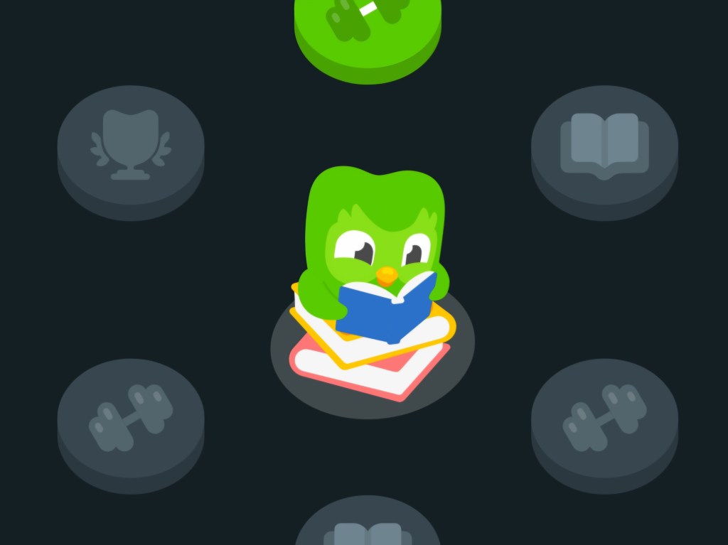 The layout of section 9 in Duolingo