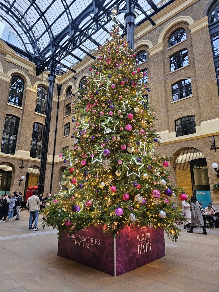 Christmas tree in Hay's Galleria, London
